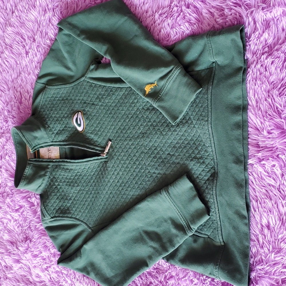 Tommy Bahama NFL Green Bay Packers Quilted Quarter Zip, Women's Jacket Size S